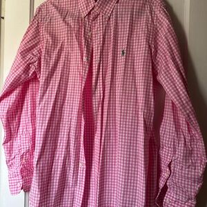 Ralph Lauren Pink Checkered Men's Shirt
